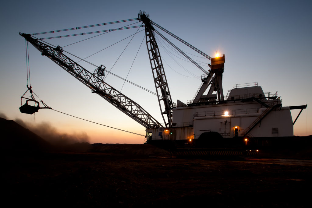 Mining Drag Lines on Ship